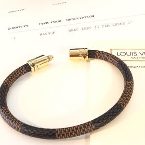 Louis Vuitton Ebene Keep it Bracelet